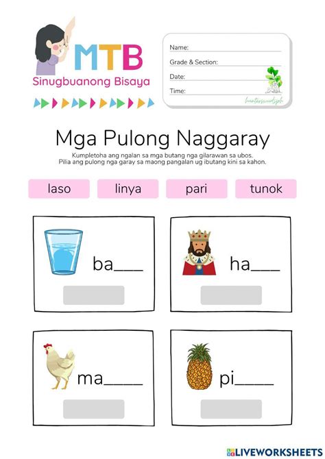 Mga Pulong Naggaray: 120 Bisaya Rhyming Words.